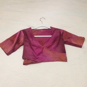 Hand Dyed Silk Crop Top Wrap